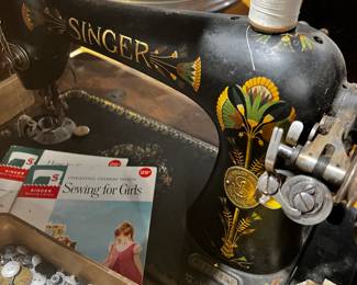 Singer Sewing Machine in Cabinet