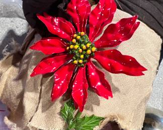 Enameled Poinsettia Pin large