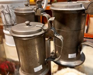 Early Pewter Steins