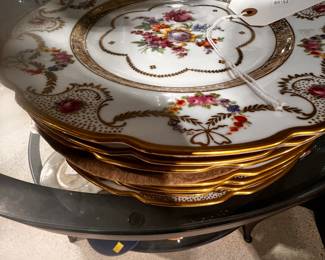 Fancy dinner plates set