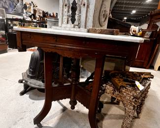 Marble top Victorian Lamp Table