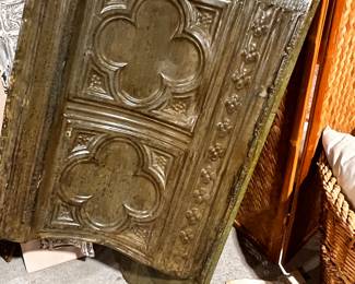 Metal Tin embossed Shelves Large to Small 
Vintage 