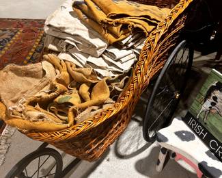 Antique Wicker Carriage 
Feed Sacks