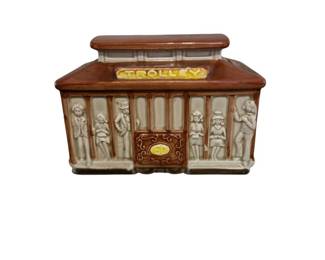 Vintage Otagiri Trolley Car Coin Bank