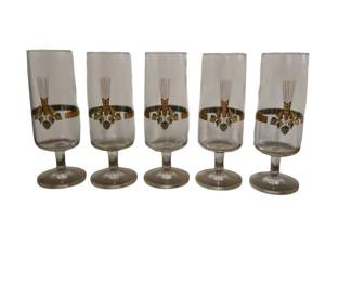 5 Vintage Hoppen Malz Gotterhalts Goblets