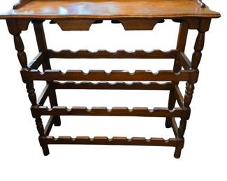 Vintage 18 Bottle Wooden Wine Rack