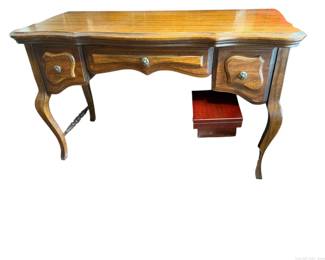 French Provincial Style Desk with 3 Drawers