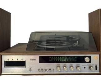 Vintage Sylvania Model MST 2734 Record Player and Air Suspension Speakers