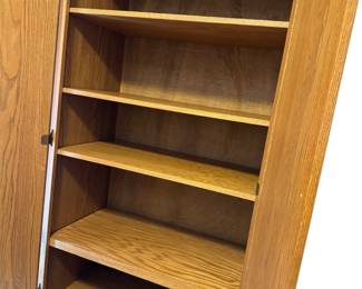 Inside oak cupboard 