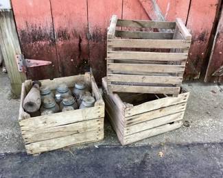 Crates & canning jars