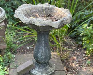 Several bird baths