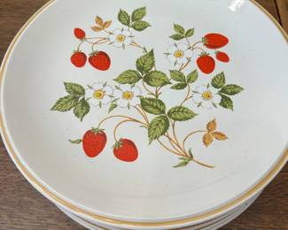 Strawberries and cream , Sheffield stoneware