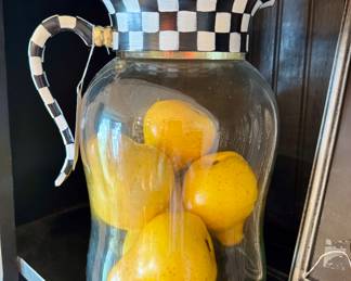 $48 - In the style of Mackenzie Childs - pitcher with pears