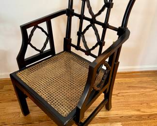 $300 (each)- Chinese Chippendale Style armchair (2 available)- 25x21x45