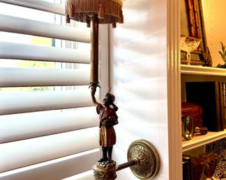 $300 (each) - Reproduction Blackamoor sconce (2 available) - 36h