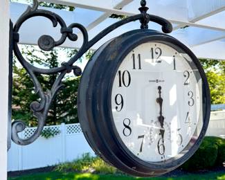 $200 - Howard Miller outdoor clock (as is) (you remove)