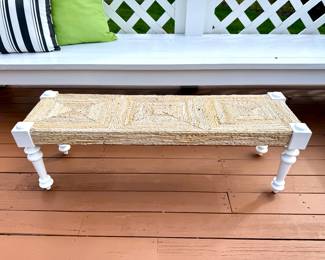$250 - Rattan seagrass bench - 54x15x17