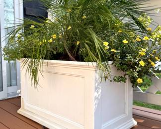 $90 (each)- White outdoor planter (2 available)- 36x20x20