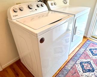 $300 Whirlpool Washer; $300 - GE Dryer; $20- runner
