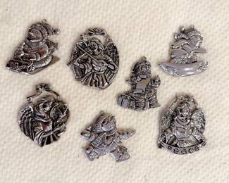 gorham silver plated chirstmas ornaments