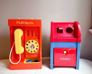 Play-Skool Postal Station and pay phone booth