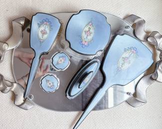 Guilloche Enamel Vanity Set
