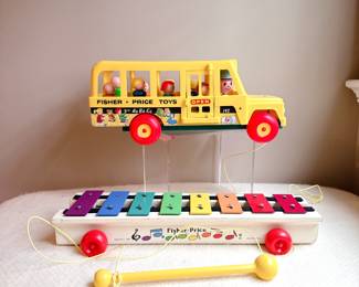 Fisher-Price Little People School Bus and fisher price pull a tune xylaphone