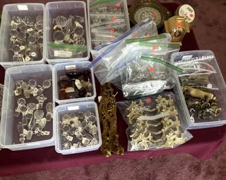 Crystal stoppers and Brass items