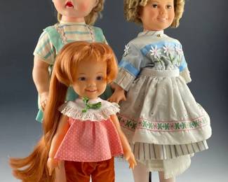 IDEAL Shirley Temple Cinnamon Dolls with Eegee Walker Doll