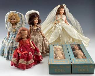 Vintage Nancy Ann Storybook, Playhouse and Dress Me Up Dolls