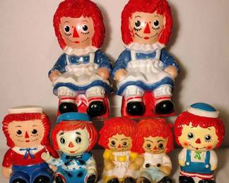 Vintage Raggedy Ann Andy Banks And Night Light