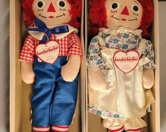 1963 Knickerbocker Raggedy Ann Andy Dolls By Myrtle Gruelle