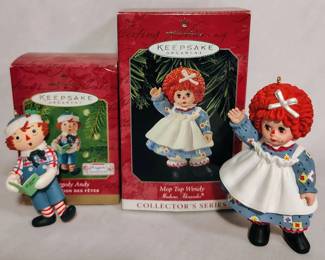 1998 Hallmark Mop Top Wendy Ornament And 2001 Hallmark Raggedy Andy Classic Ornament