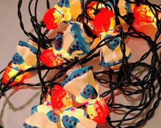 Two Vintage 10 String Lights Raggedy Ann Shape And 10 Round Raggedy Ann  Andy, Works