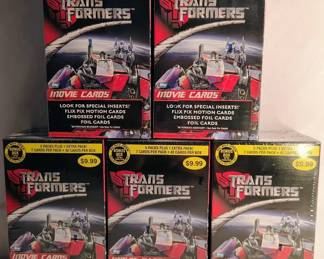 2007 5 Transformer Bonus Box Movie Cards NIB