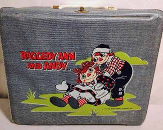 1977 Vintage Raggedy Ann Andy Vinyl Lunchbox, Rare