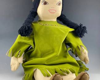  003 Vintage Embroidered Native American Doll