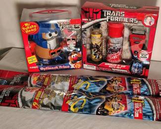 Vintage Transformer Sky Delta 42 Poly Diamond Kite, Grooming Bath Set, Mr. Potato Head