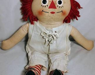 1960s Original Vintage Raggedy Ann Teach  Play 19 Knickerbocker Doll