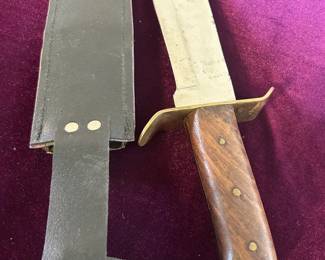 Large 10 Blade Bowie Knife With Sheath