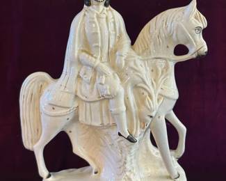 19th Century Staffordshire Pottery Figurine Hunter