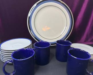 Blue And White Coffee And Dessert Service Mystery Lot