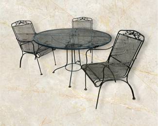 4 Piece Wrought Iron Set