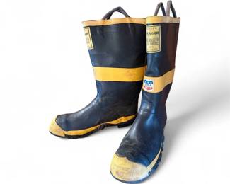Mens Size 13 Firemaster Steel Midsole Rubber Boots