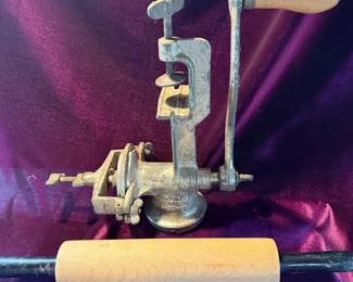 Vintage Grain Grinder And Rolling Pin