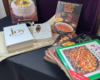 Cookbooks And Tablecloth