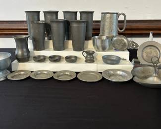 24 Pieces Of Pewter