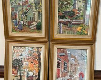 Four Seasons of Colonial Williamsburg Prints by Vernon Wooten