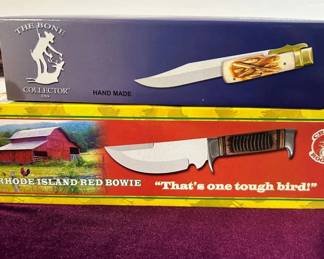 2 Boxed Knives The Bone Collector Early Rise Bowie