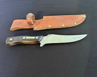 Vtg Schrade Walden Old Timer Knife W Sheath